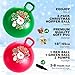 ZOOJOY Hopper Ball 2Pack Set for GirlsBoys 38 with Free Hair Clips Festive Red Green 18in Bouncy Ball with Handle for Kids Christmas Toys Indoor and Outdoor Play Includes Pumps - Image 4