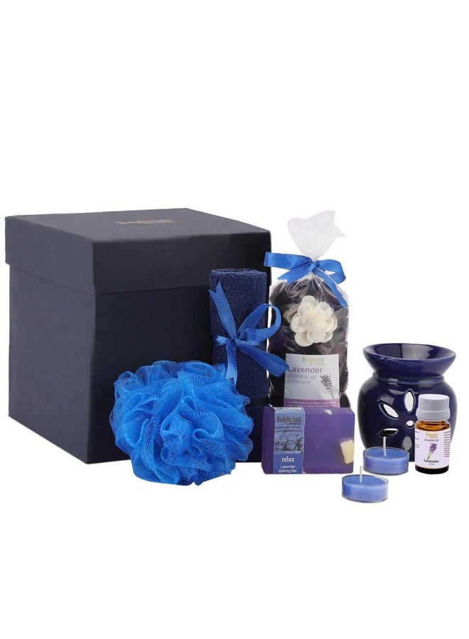 BodyHerbals Lavender Soap Spa Hamper Gift Set For Women And Men| Bath And Body Care Kit With Spa Accessories | Gift Box Hamper For Couple| 7 Pcs| Luxury Gift For Birthdays, Anniversaries, Christmas And Special Celebrations| 100 % Vegan - Image 1