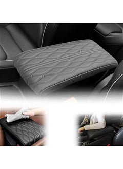 Generic Leather Car Armrest Box Pad,Waterproof Car Center Console Cover,Universal Style Memory Cotton Car Armrest Box Pad,Vehicle Seat Box Cushion Protector for SUV, Truck (Grey)  - Image 1