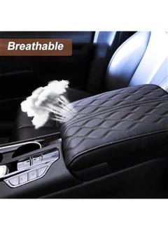 Generic Leather Car Armrest Box Pad,Waterproof Car Center Console Cover,Universal Style Memory Cotton Car Armrest Box Pad,Vehicle Seat Box Cushion Protector for SUV, Truck (Grey)  - Image 4