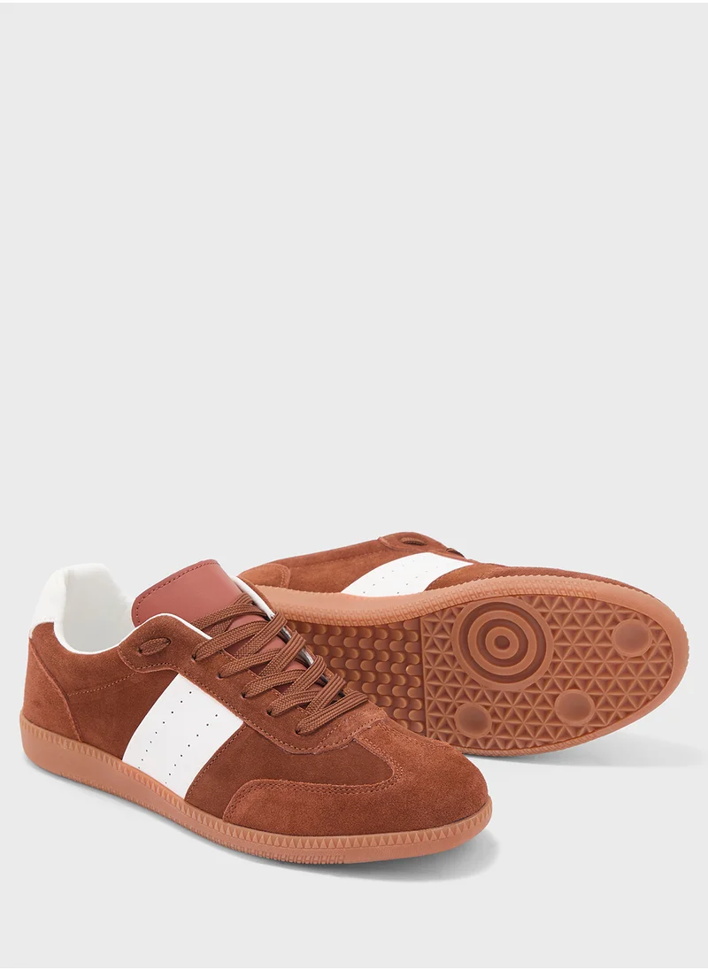 روبرت وود Genuine Suede Leather Retro Sneakers