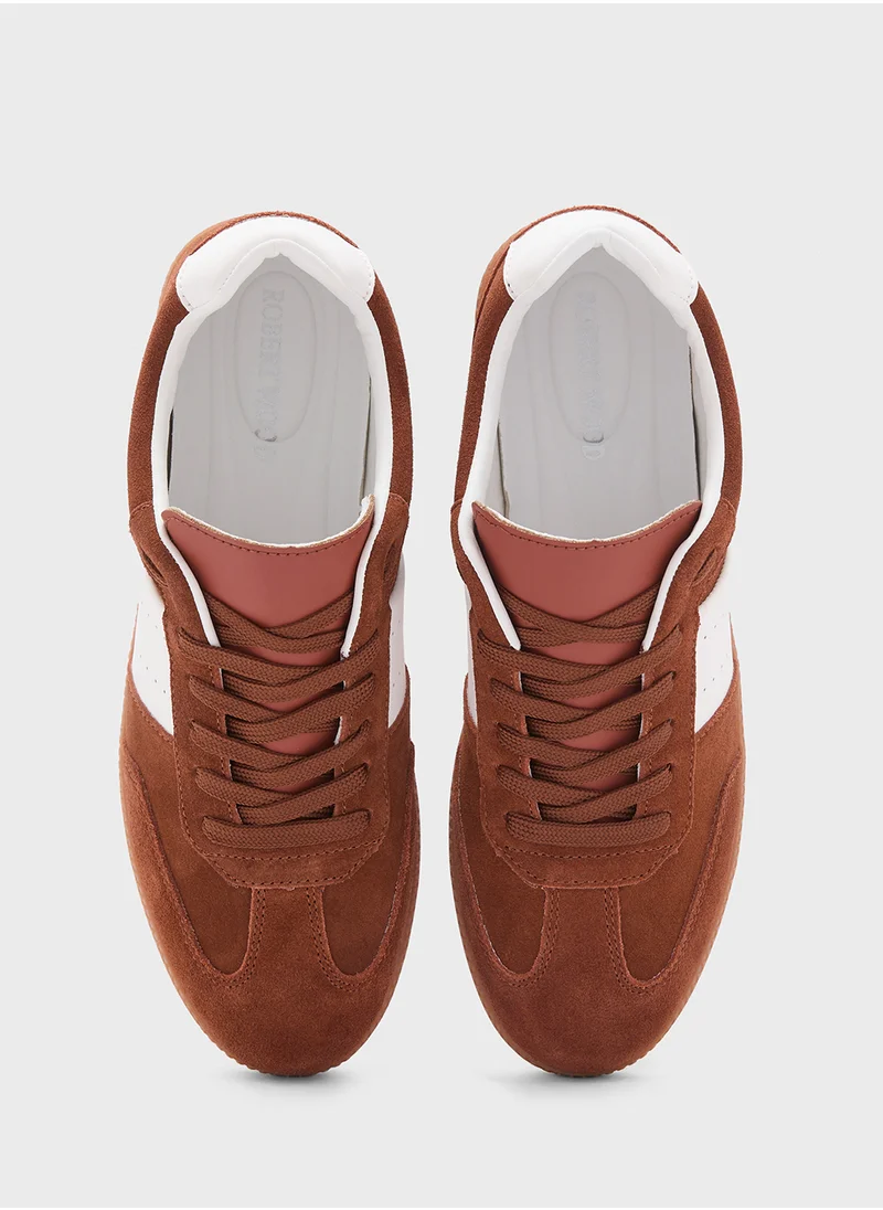 روبرت وود Genuine Suede Leather Retro Sneakers