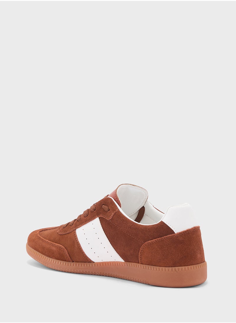 Robert Wood - Genuine Suede Leather Retro Sneakers - Image 1