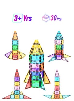 PicassoTiles PicassoTiles Mini Diamond Collection Travel Size Magnetic Building Block Set ( 30 Pieces )  - Image 1