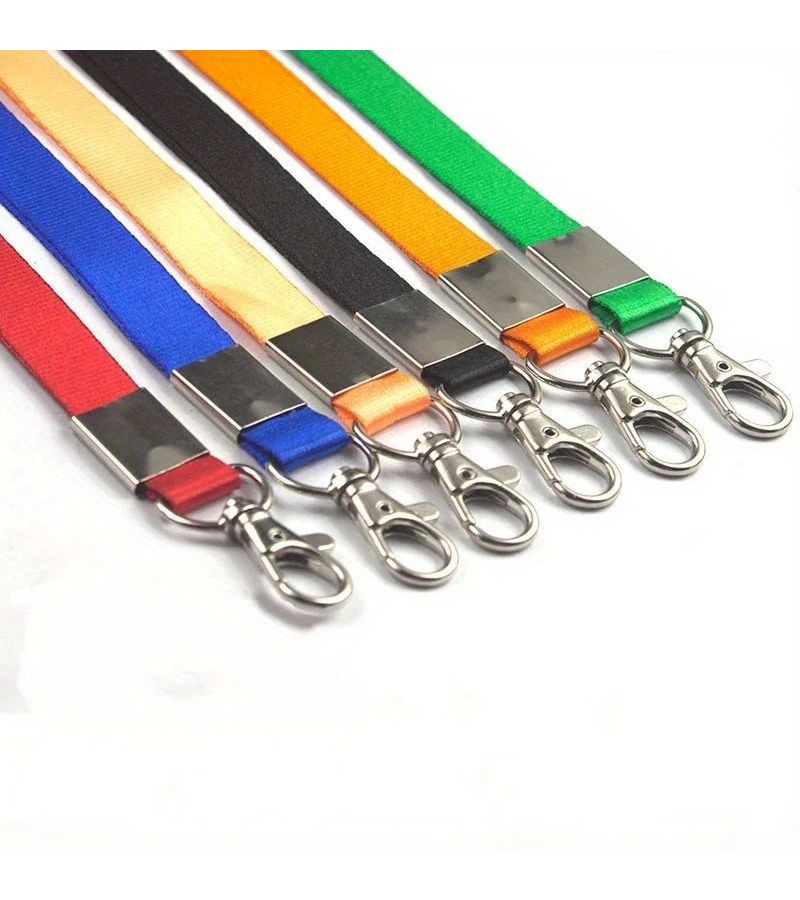 Orange Red Lanyard with Card Holder for ID Badge Bus Pass - Image 1