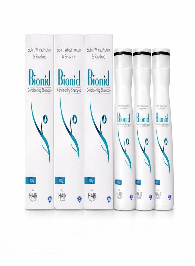BIONID Shampoo | Hair Strengthening Formula | Anti-Hair Fall | Alcohol-Free | Strengthening and Nourishing Formula by nidus Pharma, 600 ml (Pack of 3) - Image 1