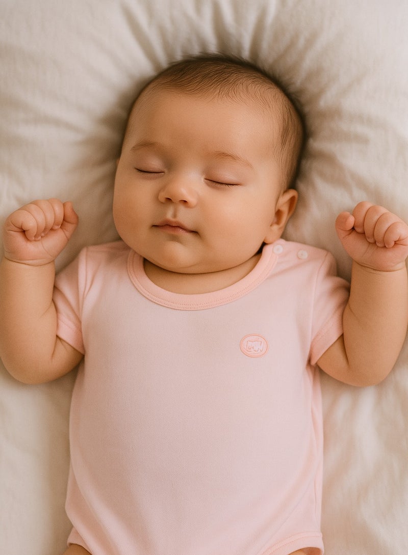 Baby Short Sleeve T-Shirt - Ultra-Light Lyocell Blend, Quick-Dry & Breathable, Round Neck - For 6–24 Month  - Image 1