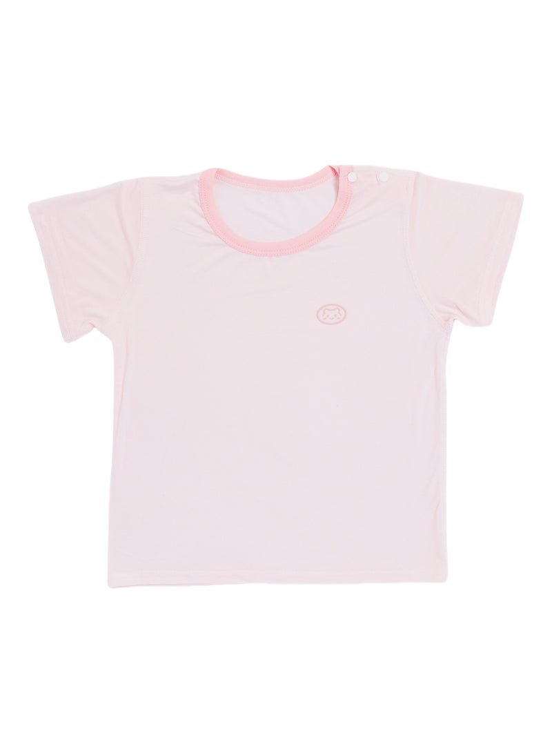 Baby Short Sleeve T-Shirt - Ultra-Light Lyocell Blend, Quick-Dry & Breathable, Round Neck - For 6–24 Month  - Image 2