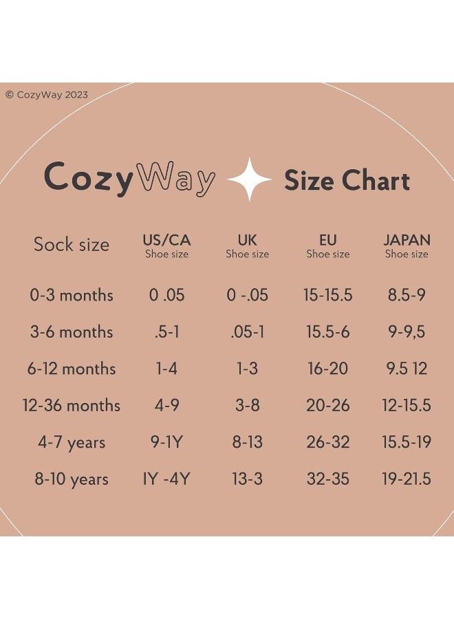 CozyWay CozyWay Non Slip Toddler Socks for Kids With Grips 12 Pairs Sticky Anti Skids Boys Girls 1-9 Years  - Image 5