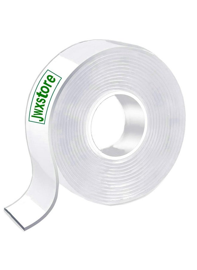 Jwxstore Double Sided Tape Heavy Duty, 16.5Ft Nano Double Sided Adhesive Tape, Clear Mounting Tape Picture Hanging Adhesive Strips, Removable Wall Tape Sticky Poster Decor Carpet Tape  - Image 1
