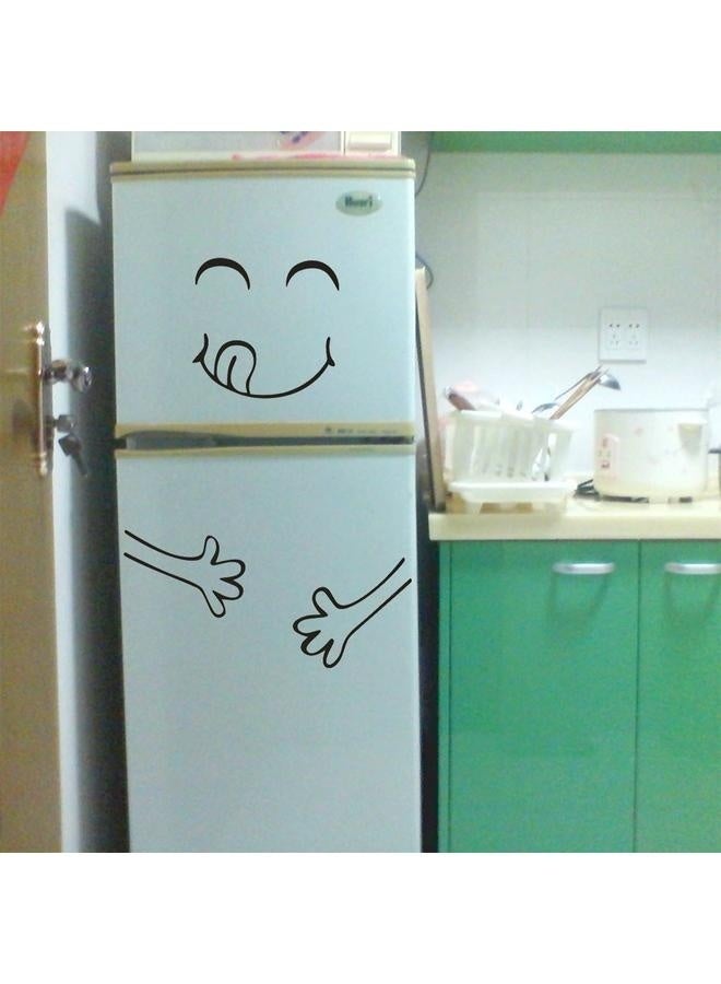 Cute Delicious Face Fridge Wall Vinyl Sticker Multicolour Smile Fridge Stickers, Cute Refrigerator Decal Smiling Face Stickers, Adhesive Vinyl Stickers on Freezer, Kitchen Wall Inside House - Image 2