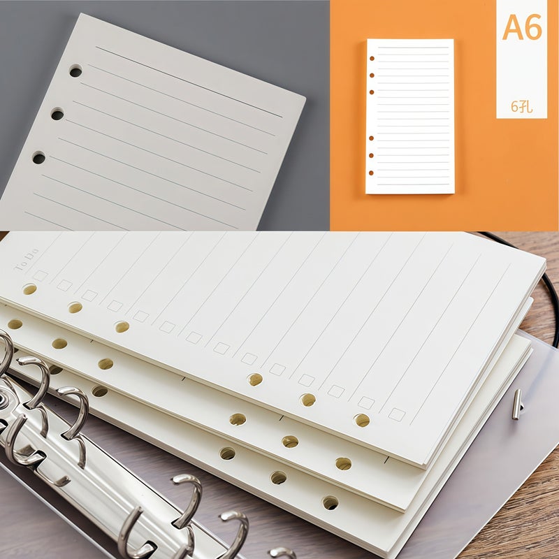 غلاف مقوى A6 بلون رمادي لتحدي الادخار 📒 بجودة PU Leather 🌟، مع 6 حلقات 📂 نظام دفتر قصاصات مذكرات 🗒️، يحتوي على أظرف بسحاب وأكياس بلاستيكية 💼 لتنظيم النقود وفحص التخزين 🧾، ويتضمن 12 ورقة ميزانية 📋 كهدية مفكرة مع صورتها الكتابية 🎁. - Image 5