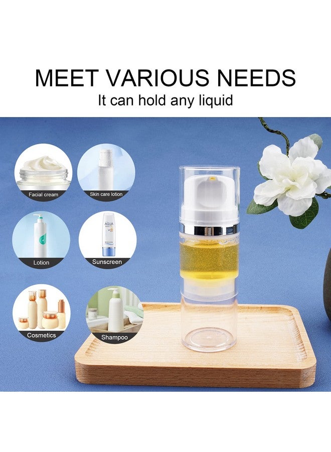 Cosywell Airless Pump Bottles 3.4Oz/100Ml Empty Moisturizer Pump Dispenser Airless Cosmetic Pump Container Travel Pump Bottles For Toiletries Shampoo Lotion And Cream Clear 2 Pack - Image 4