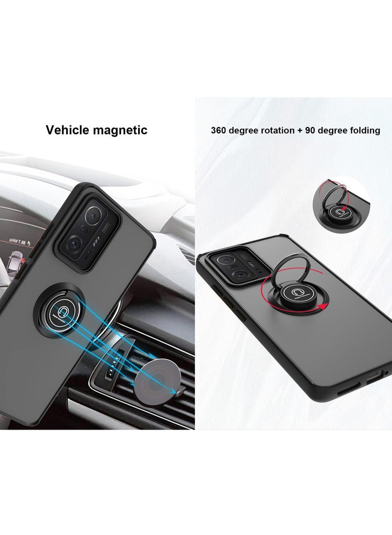 Xiaomi Redmi Note 13 Pro Plus 5G Case Cover, 360°Rotating Kickstand Ring + Support Magnetic Car Mount + Slim Thin PC&TPU Shockproof Mobile Phone Case - Image 3