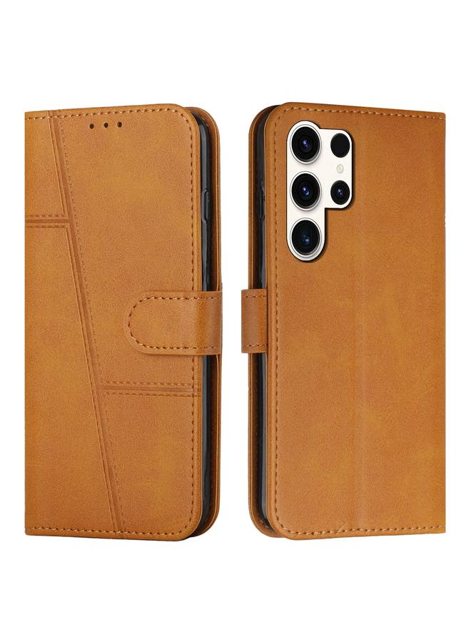 erorex ForSamsung Galaxy S24 Ultra Stitching Calf Texture Buckle Leather Phone Case - Image 1
