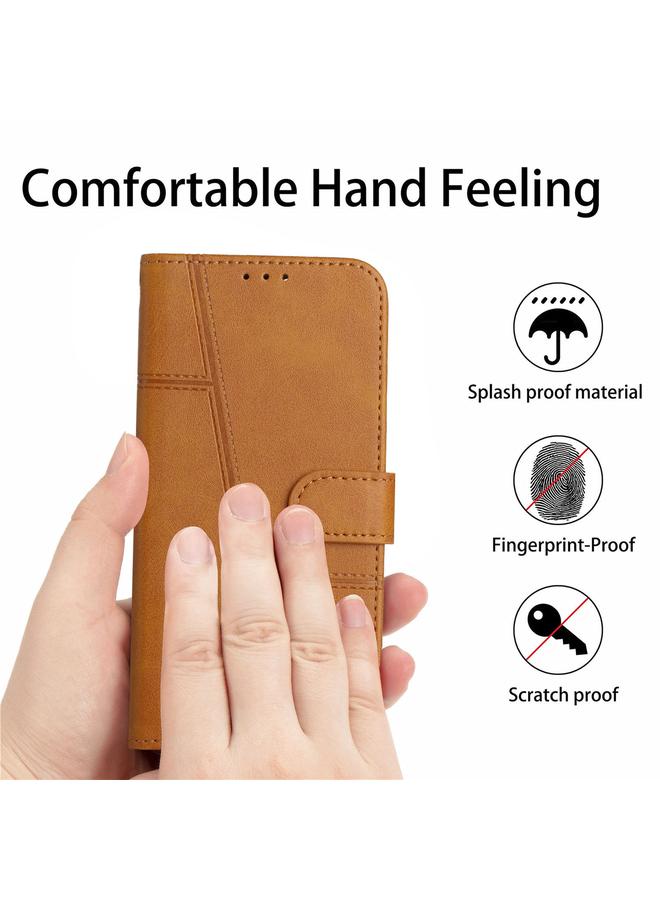 erorex ForSamsung Galaxy S24 Ultra Stitching Calf Texture Buckle Leather Phone Case - Image 5