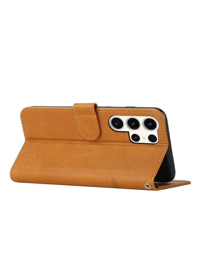 erorex ForSamsung Galaxy S24 Ultra Stitching Calf Texture Buckle Leather Phone Case - Image 4