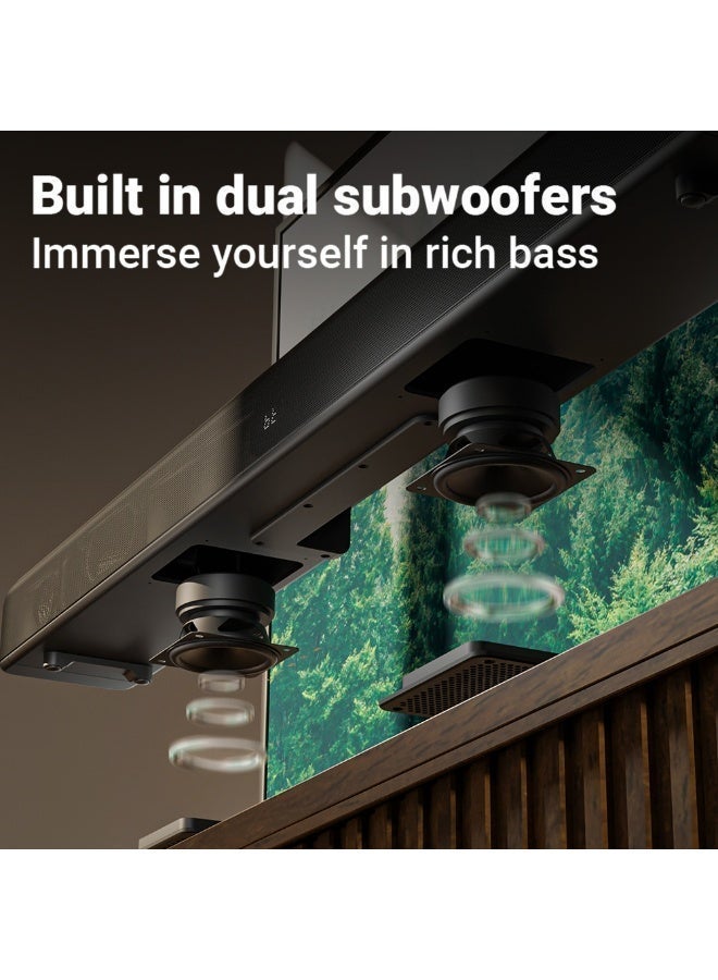 F&D HT-320 2.1Ch Home Theater Soundbar with Built-in Subwoofer 80W 3D Surround HiFi Audio from 6 Speakers, Bluetooth 5.0, Multi-Input (HDMI/Optical/AUX/USB), Remote Control for TV - Image 2