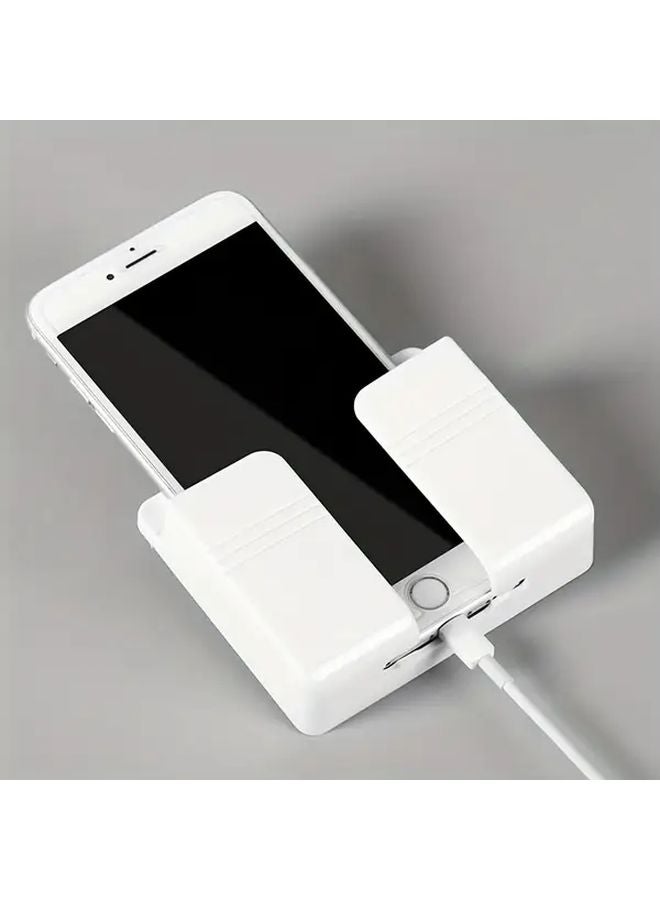 Black Wall Mounted Phone Charging Box Punch Free Storage Rack - Image 5