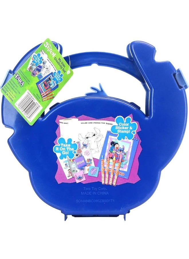 Tara Toys Tara Toys Disney Stitch My Own Creativity Set - Inspiring Coloring Gift for Kids Ages 3+, Craft Unique Masterpieces with Engaging Coloring Activity Roll, Vibrant Crayons and Inkpad, Stampers & More  - Image 4
