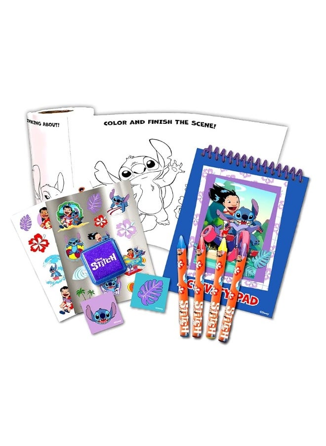 Tara Toys Tara Toys Disney Stitch My Own Creativity Set - Inspiring Coloring Gift for Kids Ages 3+, Craft Unique Masterpieces with Engaging Coloring Activity Roll, Vibrant Crayons and Inkpad, Stampers & More  - Image 2