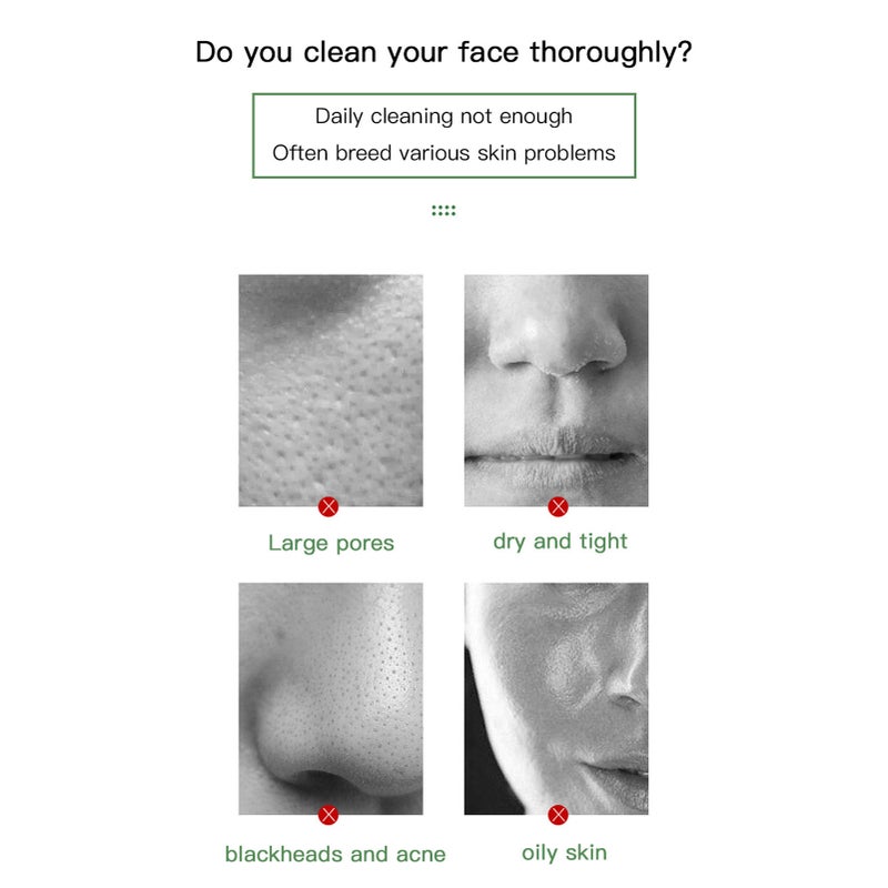 ibcccndc Green Tea Oil-control Solid Mask Cleansing Green Tea Blackhead Remover Deep Pore Cleansing for All Skin Types 40g/Bottle - Image 2