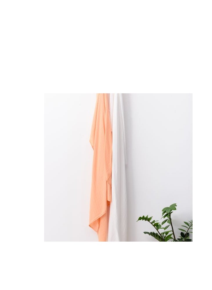 Anvi Baby Anvi Baby Organic Bamboo Muslin Swaddle Wrap- Set of 2 -Peaches & Cream  - Image 4