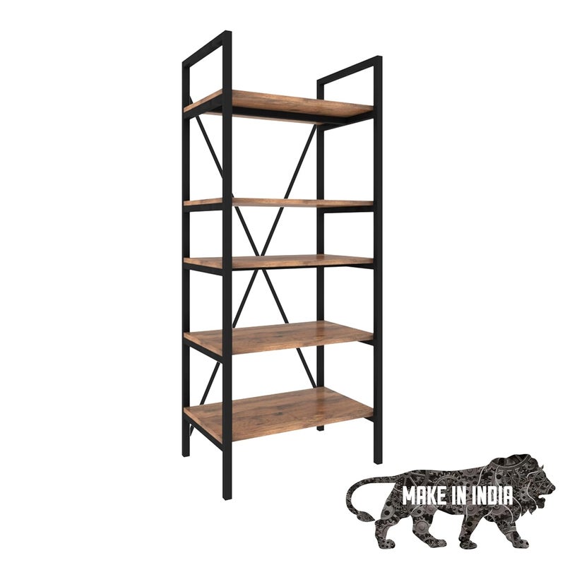 Klaxon Klaxon Wood Metal Multilayer Microwave Oven Stand for Kitchen Storage Countertop Kitchen Organizer Shelf Storage Racks Tiered Shelf 5Tier Oven Stand Forest Dark Black  - Image 4