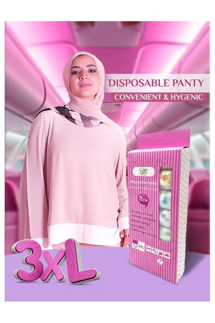 Pure Life سروال داخلي قابل للاستخدام مرة واحدة من بيور لايف - مقاس 3XL، ناعم ومريح للنساء - Image 2