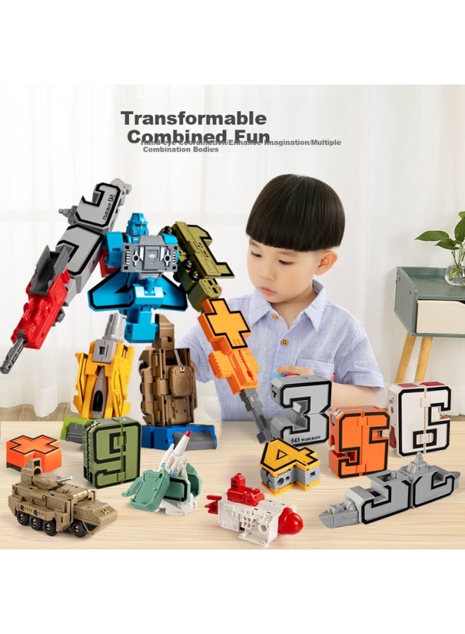 Temi Transforming Robot Toy Car Early Education Desktop Ornament Children's Birthday Holiday Gift - Image 4