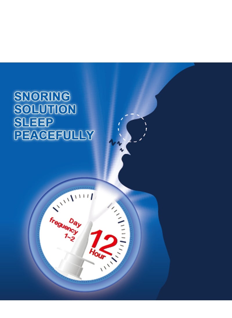 Snoring Spray - 30ml Anti-Snore Spray for Improved Breathing, Effective Solution to Reduce Snoring, Enhances Sleep Quality and Deep Sleep, Relieves Nasal Congestion and Discomfort