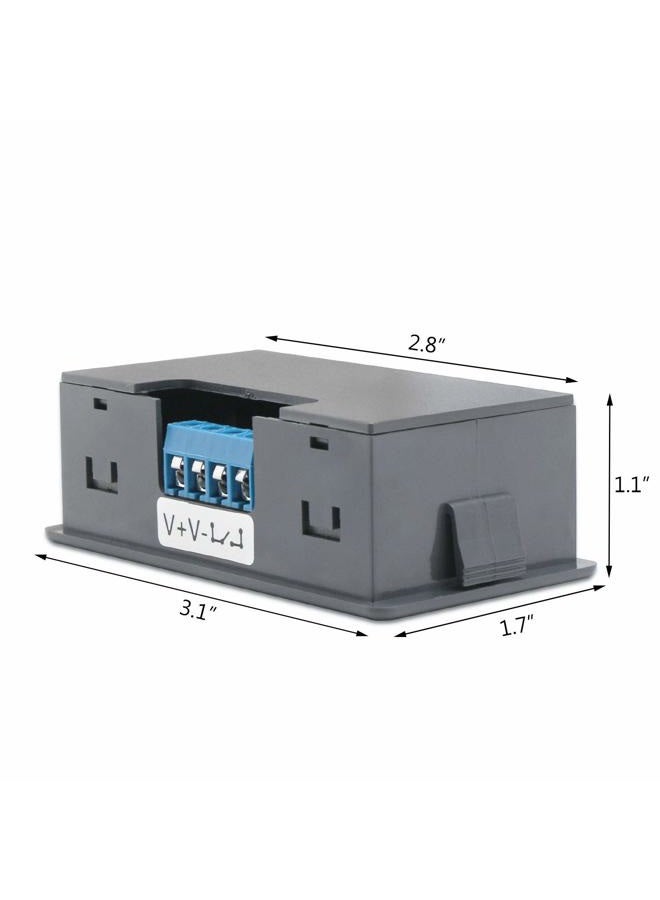 DROK Delay Relay Module, DC 6-30V Timer Relay 12V 24V 0.01s-9999min 50mA Digital Timer Cycle Delay Switch Module AC 220V Power On-Off Controller with LCD Display Switch Button Case - Image 5