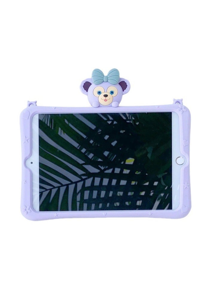 غطاء لجهاز iPad الجيل التاسع/الثامن/السابع، مقاس 10.2 بوصة، للأطفال، تصميم كيوت كاواي 3D، ناعم على شكل كرتوني، مناسب للبنات والأولاد، مزود بقاعدة - Image 1