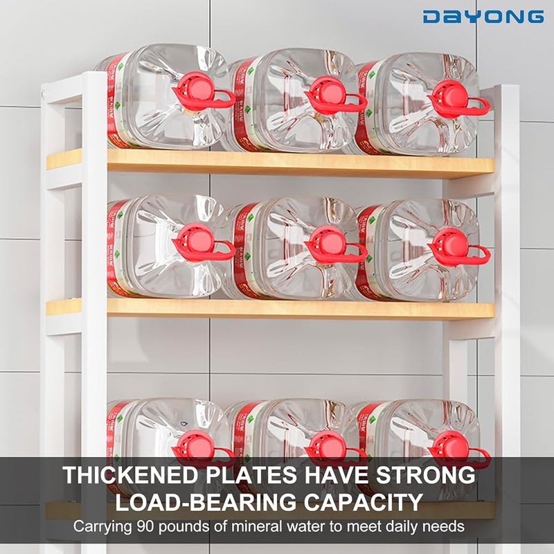 DAYONG Over-the-Toilet Storage Rack, 3-Layer Large Capacity Toilet Shelves, Space Saving Organizer for Bathroom & Laundry Room (White) - Image 4