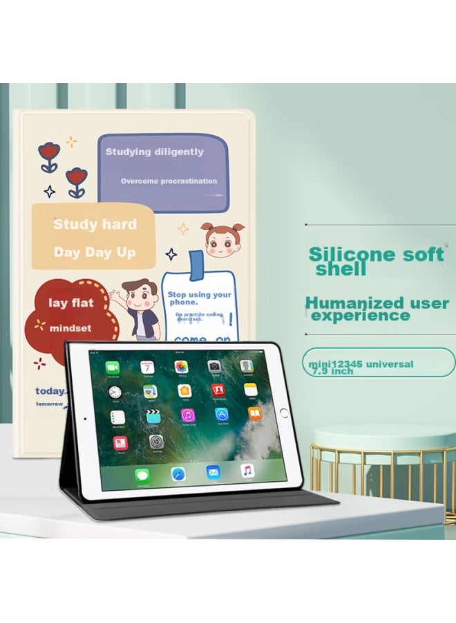 Sehan Shihan, Suitable For Ipad Mini 5/4 Case, 7.9-Inch Apple Tablet Protective Cover, Mini 1/2/3 Full Coverage Soft Case, Silicone Protective Case, Book-Style Stand, Shockproof - Image 1