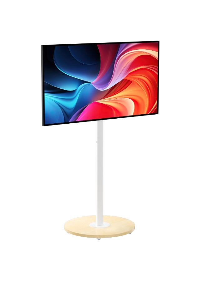 الشلالات عربة تلفزيون متنقلة لأجهزة التلفزيون LCD LED 4K المسطحة والمنحنية من 40 إلى 75 بوصة، حامل تلفزيون متين بعجلات مقاس 50 و55 و60 و65 و70 و75 بوصة، أقصى مقاس VESA 600x400 مم، يتحمل وزنًا يصل إلى 50 كجم، حامل أرضي متحرك مع رف - Image 1