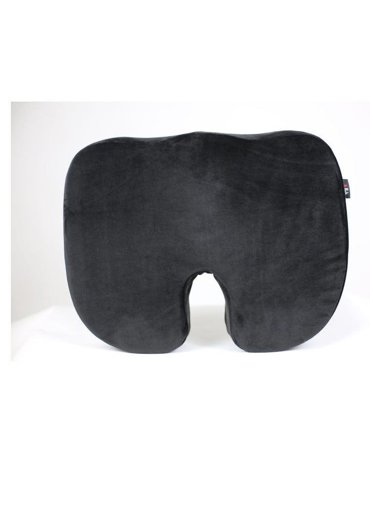 اتش تي وسادة مقعد طبية مضادة للانزلاق لتقويم العظام لجميع الكراسي تخفف الام الناسور و الظهر وعرق النسا وعظم العظام والبواسير، ازرق، فوم المانى - Image 2