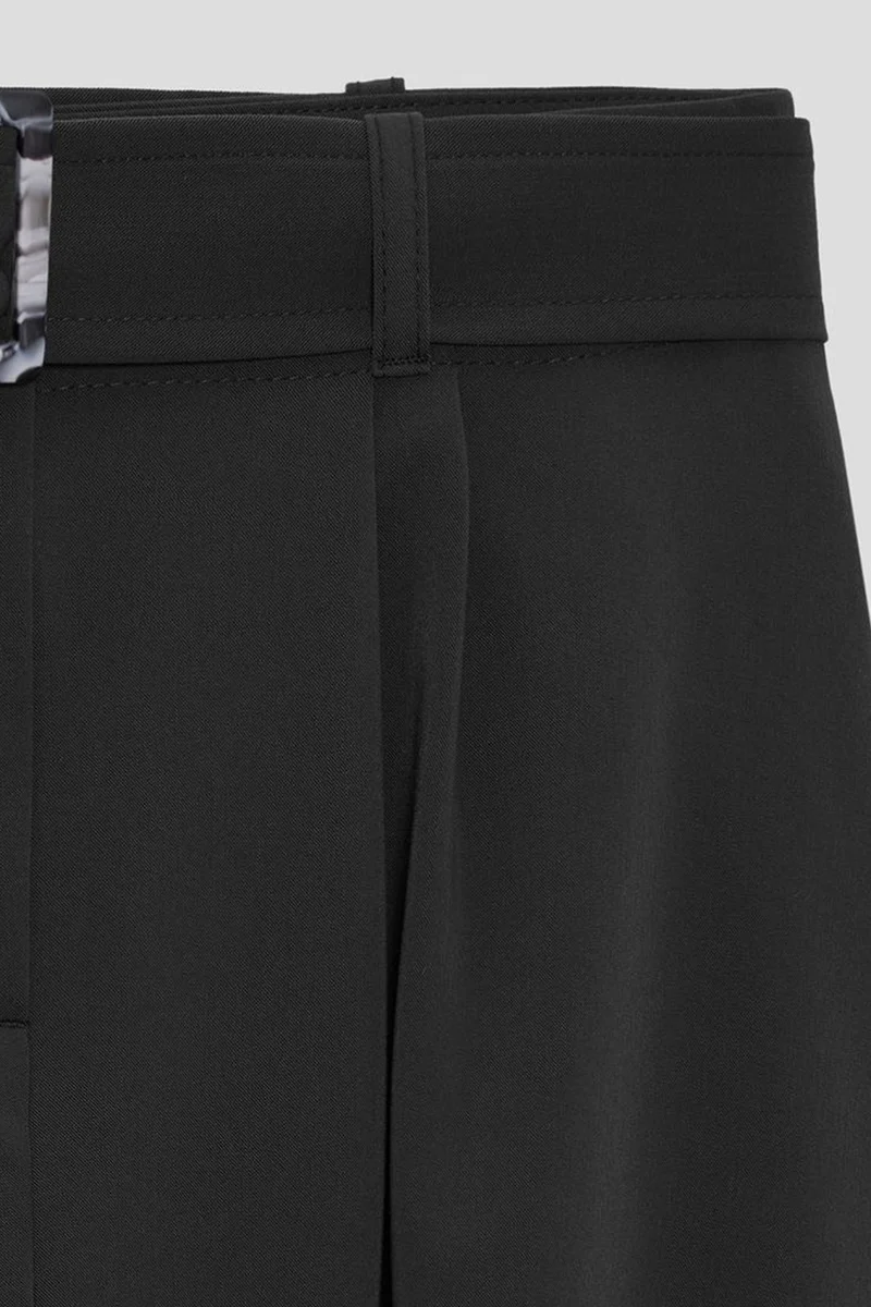 Dilvin Black DILVIN High-waist Belted Midi Balloon Skirt for Women | Best Price UAE