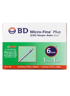 BD Micro-Fine Plus Insulin 1Ml Syringe 31Gx6Mm 100Pcs  - Image 1