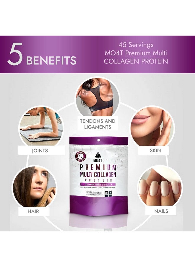 MOMOF4TRANSFORM MOMOF4TRANSFORM MO4T Hydrolyzed Multi Collagen Powder -Collagen Protein- Collagen Peptides-Type 1,2,3,5,10 -Sugar-Free, (1 Pound) Hair, Skin & Nail, Paleo & Keto, Non-GMO  - Image 3
