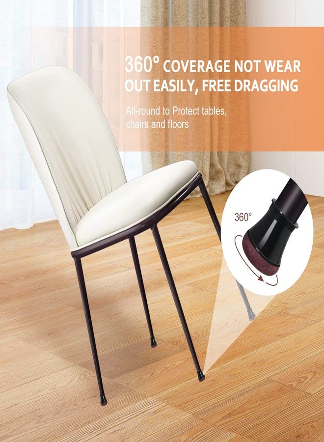 YOZON Chair Leg Floor Protectors for Hardwood Floors Felt Furniture Pads Silicone Caps Anti-Scratch Reduce Noise Round 16 Pack Black Round Small Fit 1/2" to 3/4" (14-19mm) - Image 2