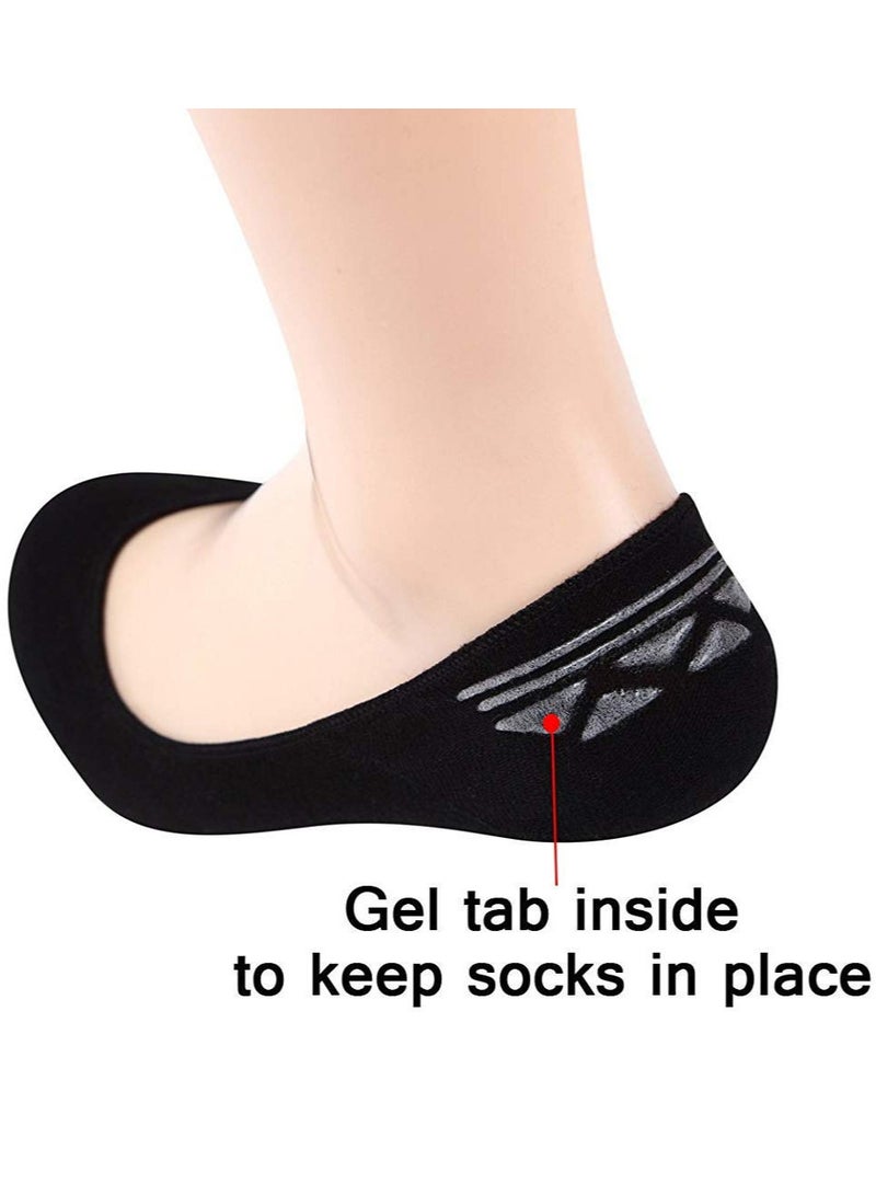 Glamroot Women's/Girl's Non Slip No Show/Liner/Footies/Foot Cover Socks (Pack Of 4) Black/Beige/White/Grey - Image 3