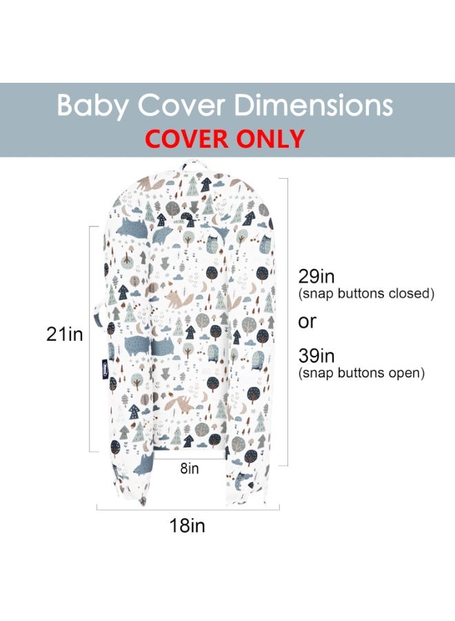 MEXXI Infant Lounger Baby Nest Replacement Cover | Hypoallergenic | Premium | [Fits Dockatot Deluxe+] (Cover Only) (Forest) - Image 4