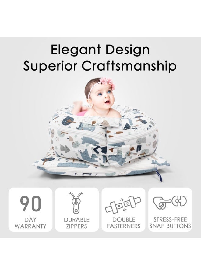 MEXXI Infant Lounger Baby Nest Replacement Cover | Hypoallergenic | Premium | [Fits Dockatot Deluxe+] (Cover Only) (Forest) - Image 5