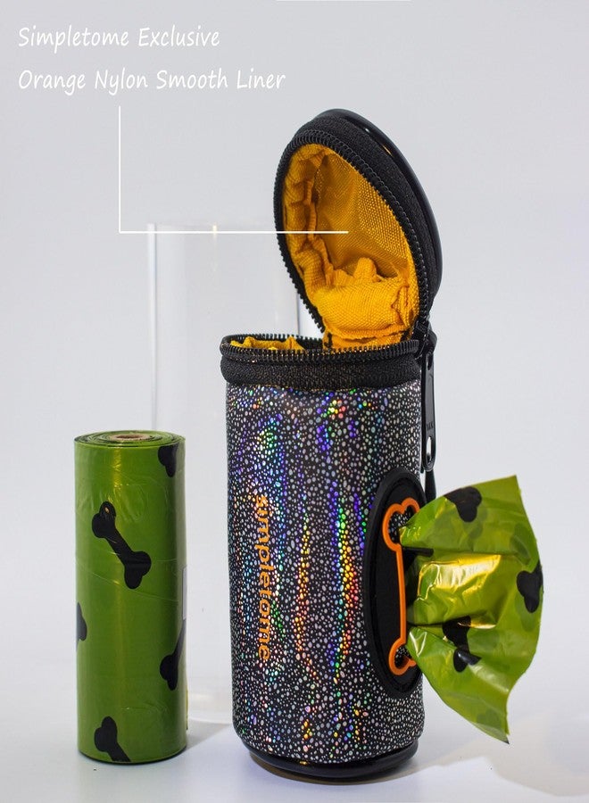 simpletome Dog Waste Bag Dispenser for Leash Belt Waterproof Microfiber Leather YKK Zipper (Starry Sky) - Image 3