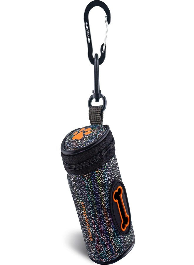 simpletome Dog Waste Bag Dispenser for Leash Belt Waterproof Microfiber Leather YKK Zipper (Starry Sky) - Image 1