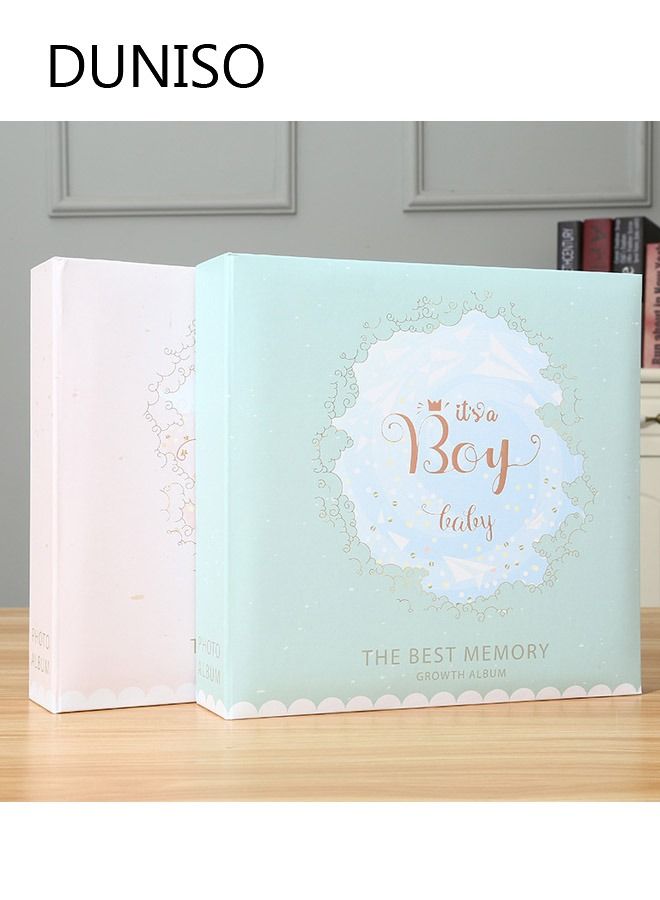 DUNISO 2Packs 200 Pockets Foil Stamping Photo Album for 6 Inches Photos Portable Photo Album for Baby Family Wedding Boys Girls  - Image 1