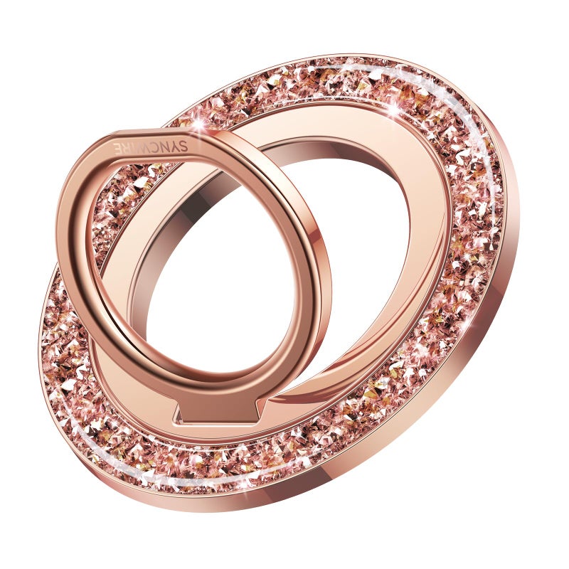 SYNCWIRE Magnetic Phone Ring Holder for MagSafe Glitter Phone Grip Stand with 360 Rotation Finger Ring Kickstand Blingbling Compatible with iPhone 17 16 15 14 13 12 Pro Max MagSafe Accessories - Image 3