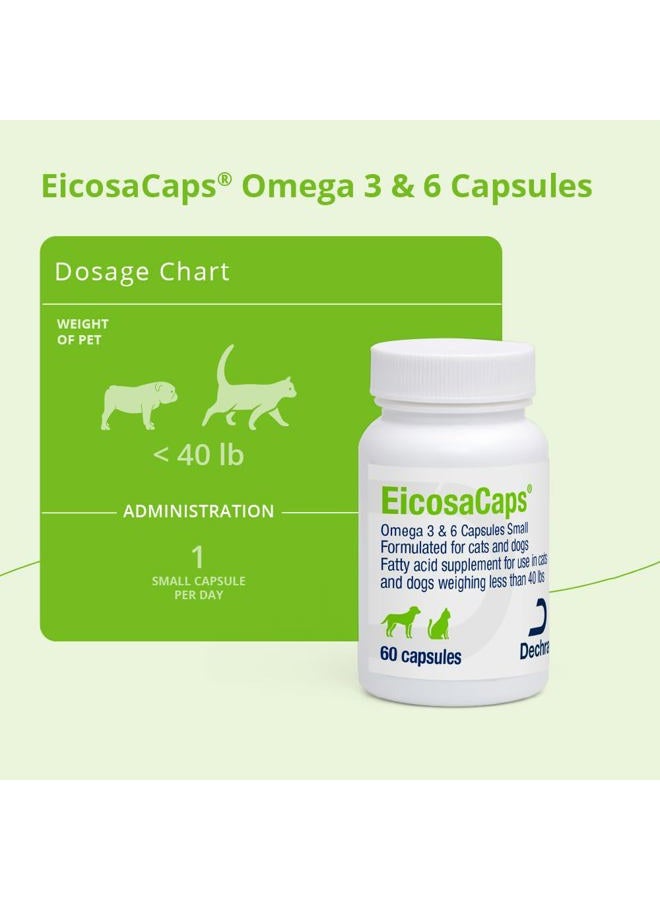 Dechra EicosaCaps Omega 3 & 6 for Dogs and Cats Under 40 lbs, 60 Capsules - Image 4