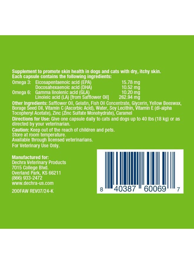 Dechra EicosaCaps Omega 3 & 6 for Dogs and Cats Under 40 lbs, 60 Capsules - Image 2